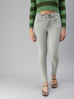 Showoff Skinny Women Green Jeans