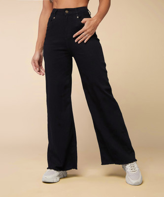 DOLCE CRUDO Relaxed Fit Women Black Jeans