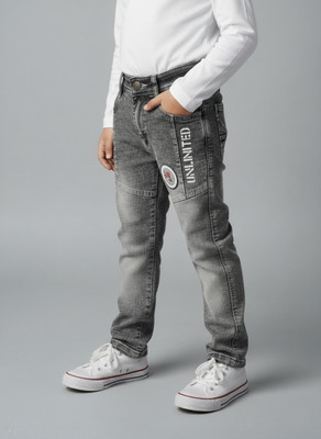 POSAKALY Slim Boys Black Jeans