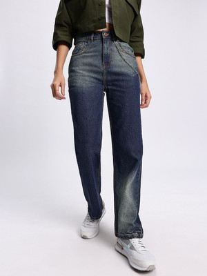 Glitchez Straight Fit Women Blue Jeans