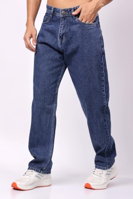 London Hills Loose Fit Men Dark Blue Jeans