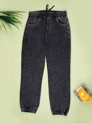 V-MART Jogger Fit Girls Black Jeans