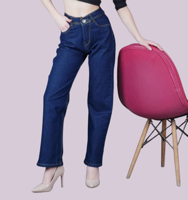 Flaring Regular Women Dark Blue Jeans
