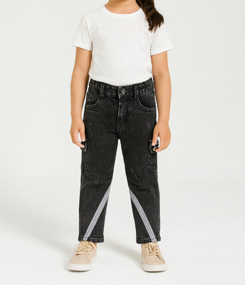 MS Arts Regular Girls Black Jeans