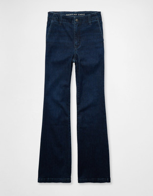 American Eagle Relaxed Fit Women Dark Blue Jeans