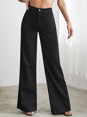 Herway Relaxed Fit Women Black Jeans