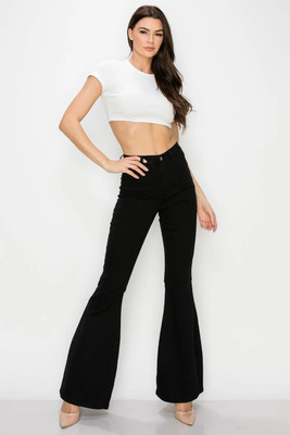 GOLD-D.A FASHION Boot-Leg Women Black Jeans