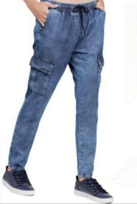 Emmy Word Jogger Fit Men Blue Jeans