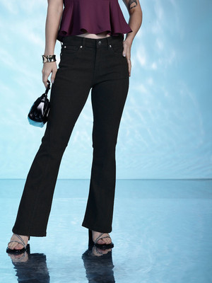 bebe Flared Women Black Jeans