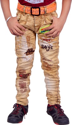 Kundan Slim Boys Brown Jeans