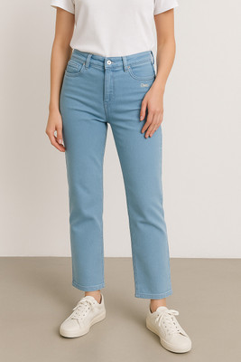 SCENEANDSHE Regular Girls Light Blue Jeans