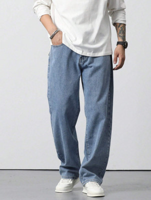 HouseOfCommon Regular Men Light Blue Jeans