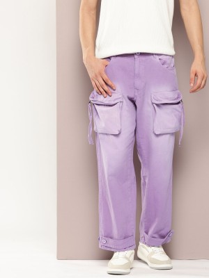 Kook N Keech Straight Fit Men Purple Jeans