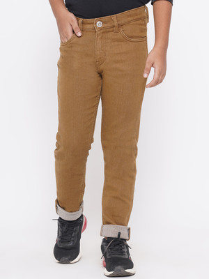 Dais Slim Boys Brown Jeans