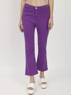 AngelFab Regular Women Purple Jeans