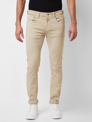 Spykar Skinny Men Beige Jeans