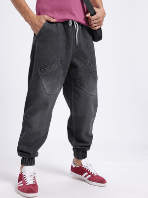 Glitchez Jogger Fit Men Black Jeans
