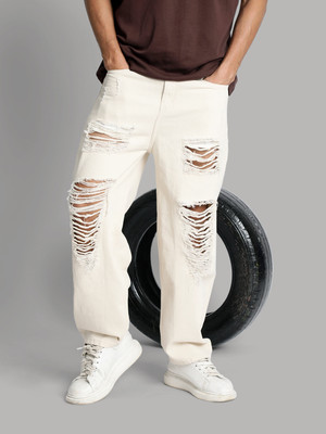 Bene Kleed Loose Fit Men Beige Jeans