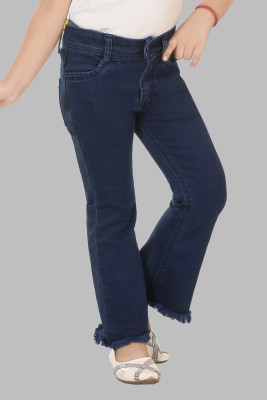 jk and company Flared Girls Dark Blue Jeans