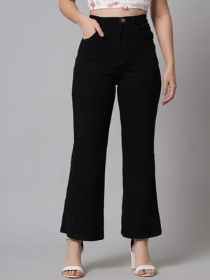 TYFFYN Flared Women Black Jeans
