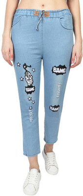 HouseOfCommon Jogger Fit Women Light Blue Jeans