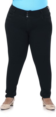 Pluss Tribe Relaxed Fit Women Black Jeans