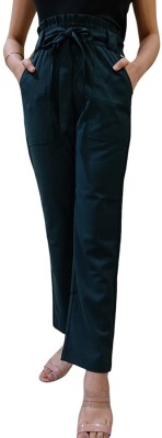 SBS Clothing Flared Women Dark Green Jeans