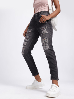 Glitchez Loose Fit Women Grey Jeans