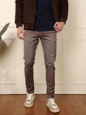WROGN Tapered Fit Men Brown Jeans