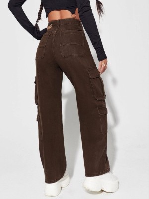 Zizvo Flared Women Brown Jeans