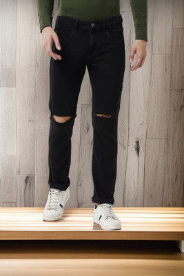 BALAJITRADING Skinny Men Black Jeans