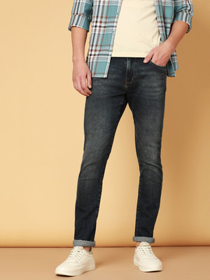 Wrangler Skinny Men Dark Blue Jeans
