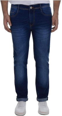 YGDEAL Regular Men Dark Blue Jeans