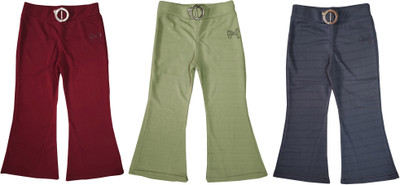 adibaba Flared Girls Multicolor Jeans(Pack of 3)