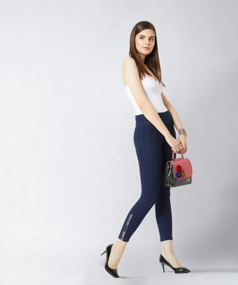 Miss Chase Super Skinny Women Dark Blue Jeans