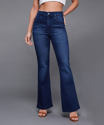 Miss Chase Boot-Leg Women Blue Jeans