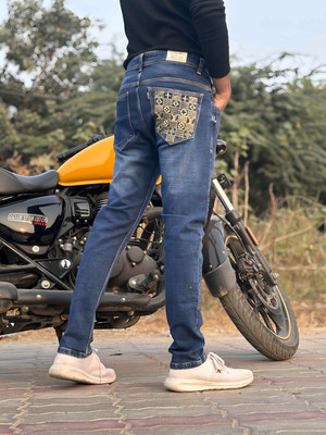 Styzon Regular Men Dark Blue Jeans
