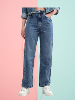 SS Fashion Hub Straight Fit Women Blue Jeans