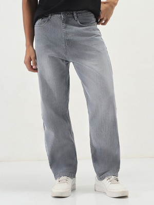 Urbano Fashion Loose Fit Men Grey Jeans