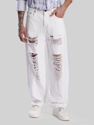 Roadster Loose Fit Men White Jeans