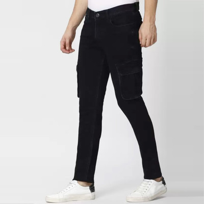 Masterly Weft Regular Men Black Jeans