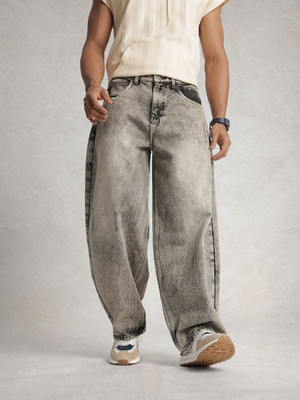WROGN Relaxed Fit Men Black Jeans