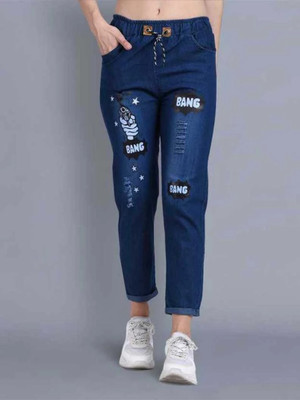HouseOfCommon Jogger Fit Women Dark Blue Jeans