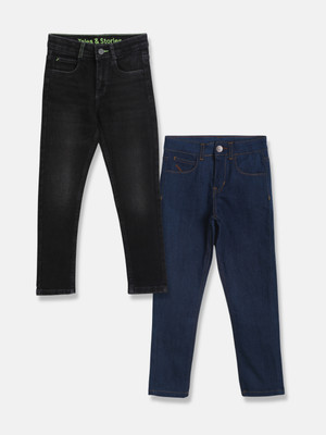 TALES & STORIES Regular Boys Multicolor Jeans(Pack of 2)