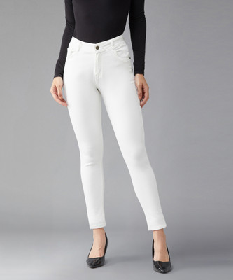 DOLCE CRUDO Skinny Women White Jeans