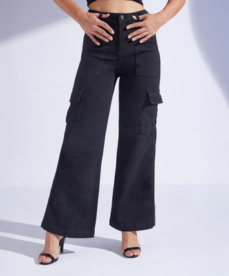 Miss Chase Tapered Fit Women Black Jeans