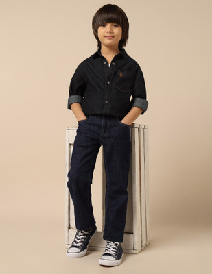 U.S. POLO ASSN. Relaxed Fit Boys Dark Blue Jeans