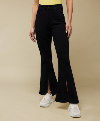 Miss Chase Boot-Leg Women Black Jeans