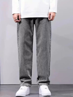 Playfeel Loose Fit Men Dark Grey Jeans