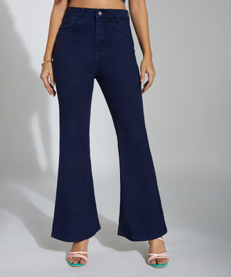 Miss Chase Boot-Leg Women Dark Blue Jeans